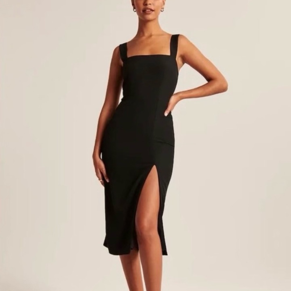 NWT Abercrombie & Fitch Wide Strap Midi Dress